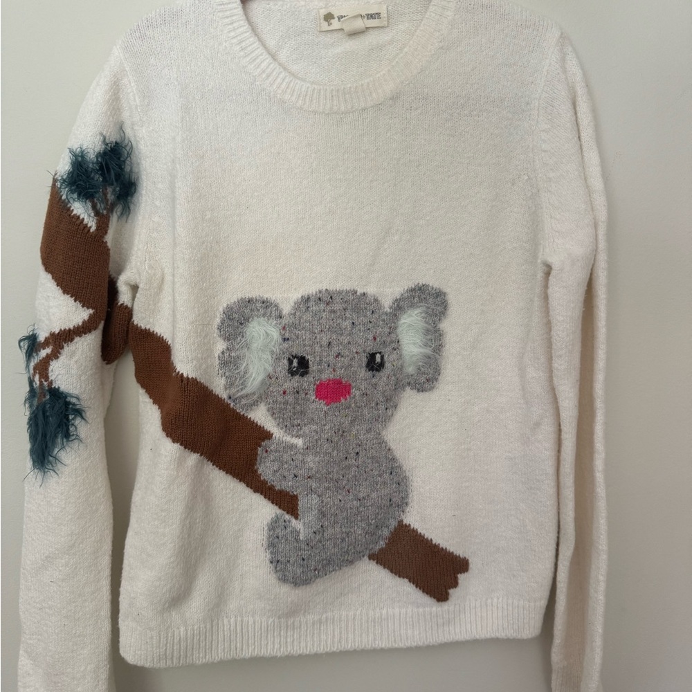 Vince White Sweater with Koala Design